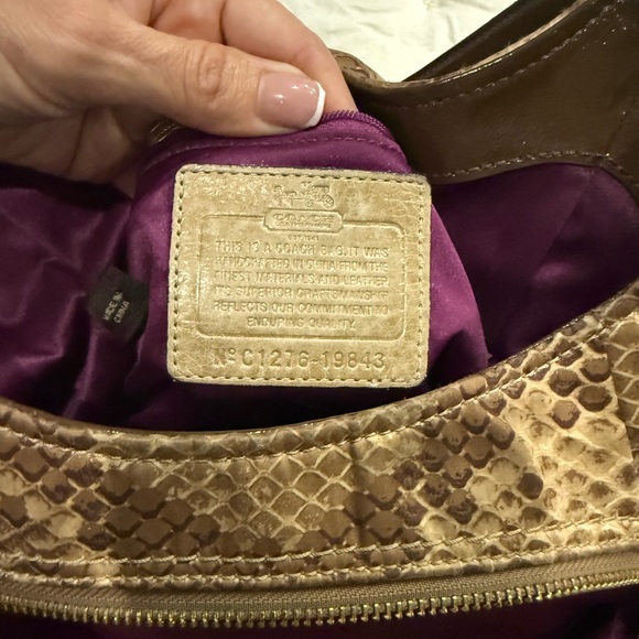 Coach Madison Maggie Python Hobo Shoulder Bag - Picture 3 of 7